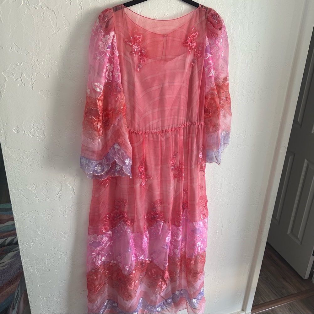 Jill Richards colorful vintage dress
